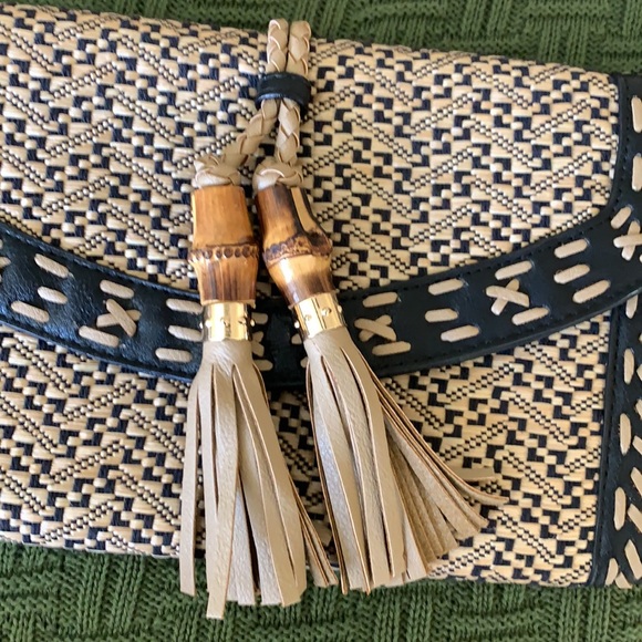 Chico’s clutch with bamboo tassel details. - Picture 2 of 4